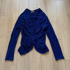 Issey Miyake Wool Silk Cardigan Size 3 Blue Excellent Condition