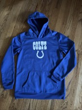 EUC Indianapolis Colts Youth XL 18 NFL TeamApparel Blue Hoodie Sweatshirt Pocket