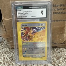 CGC 9.0 Mint Ho-oh Holo 149/144 Skyridge German Deutsch