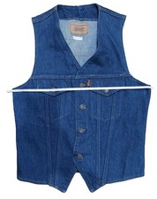 Vintage 70's Levi's denim vest, MADE IN GREAT BRITAIN MUSEUM QUALITY