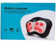 Shiatsu Neck and Back Massager - 8 Heated Rollers Kneading Massage Pillow