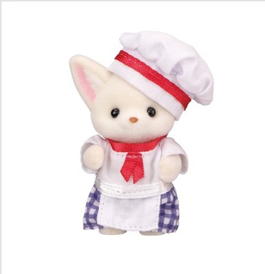 Sylvanian Families FOREST KITCHEN BABY FENNEC CHEF Calico Critters New