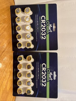 20-pack Mart Cobra CR2032 w/ Solder Tabs Cartridge Battery CR2032 Batteries