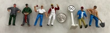 VINTAGE BACHMANN HO SCALE TRAIN SET MINI PEOPLE  FIGURES  Hand-Painted Workers