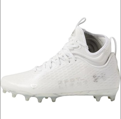 Under Armour Spot-Light Mens White Football Cleats High Top 3025082-100 Size 10 Under Armour Spotlight Lux MC 2.0 Football Cleats main image 4