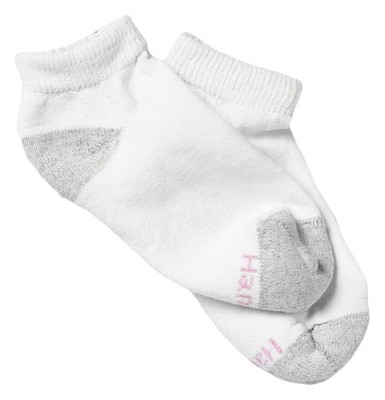Hanes womens 10-pair Value Pack Low Cut athletic socks, 8-12, White - 10