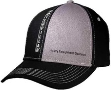 Caterpillar CAT Equipment Black/Gray Vertical USA Flag Snapback Hat/Cap