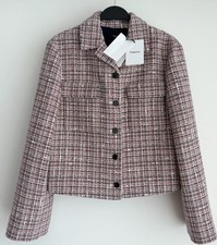 Theory Tweed Blazer Jacket 14 Pink Quiet Luxu...