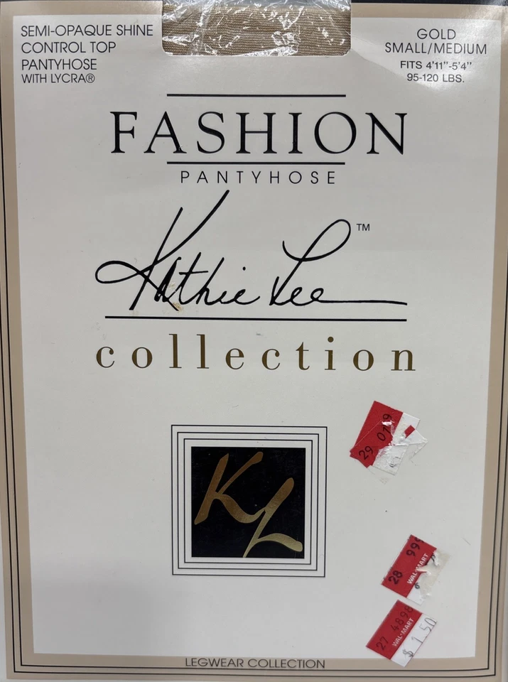 Pantyhose Kathie Lee Control Top Size Small/ Medium Gold Semi-Opaque Lot Of 2 - Image 2 of 4