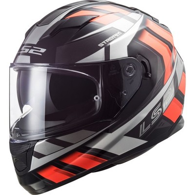 LS2 FF320 Stream Evo Loop schwarz/orange Motorradhelm Integralhelm Sonnenblende