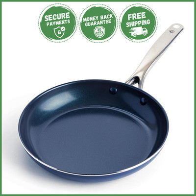 10'' NONSTICK FRYING PAN SKILLET Non Toxic Durable Ceramic Pot Stay Cool Handle