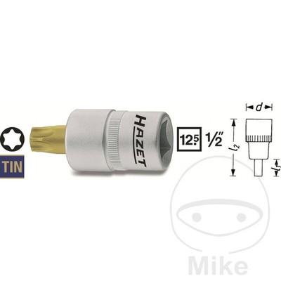 HAZET torx screwdriver bit 1/2 T20 55 MM