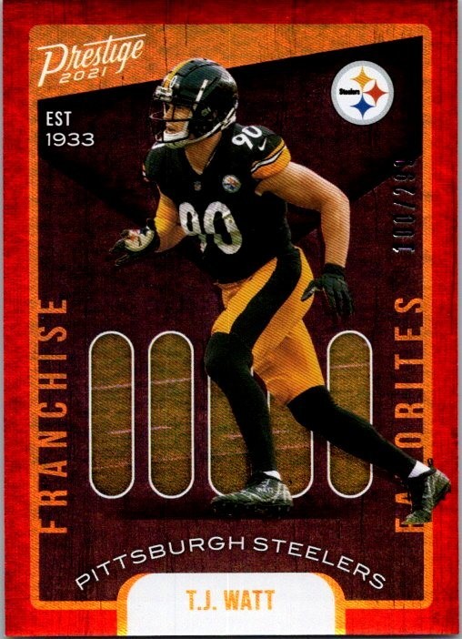 2021 PRESTIGE FRANCHISE FAVORITES XTRA POINTS RED #FF-14 T.J. WATT 100/299