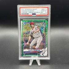 2021 Bowman Draft Chrome 1st Andrew Painter Green Sparkle /99 PSA 10 Phillies