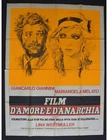 Film Poster Of Love And Anarchy Giannini Melato Wertmuller A144