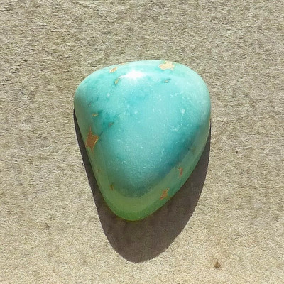 Natural Hand cut LIGHT GREEN Turquoise Cabochon Lander CO. NV. 48.65 cts.