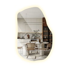 Specchio Spogliatoio Senza Cornice Illuminato Luci LED Retroilluminato 80 cm x 52 cm