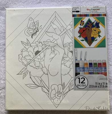 Artists Loft Frida Kahlo Canvas 12 Piece Painting Kit New 11 X 11