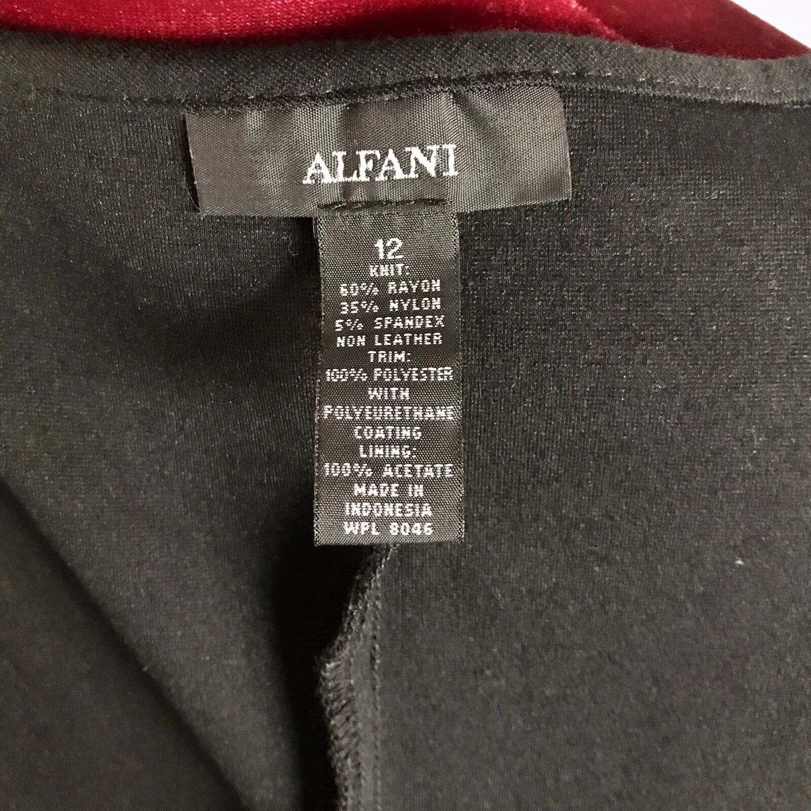 Alfani Black Shift Dress Faux Leather Front Panel… - image 6