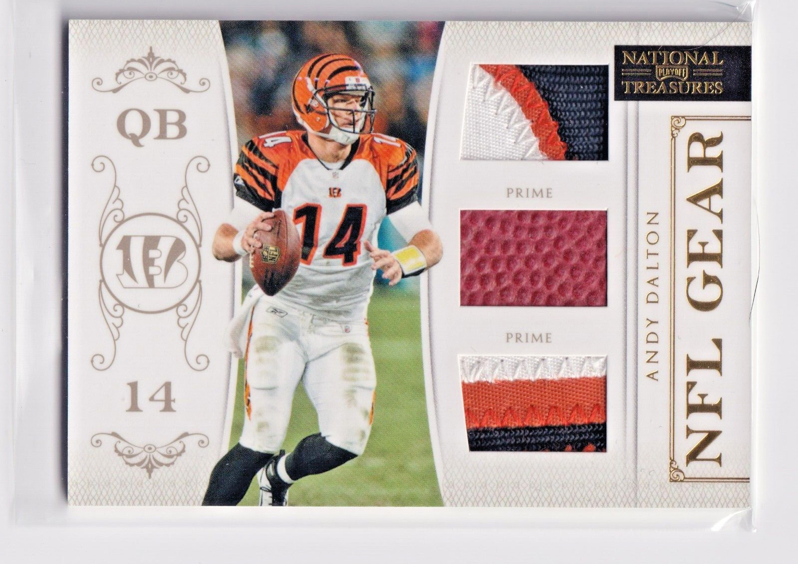 Andy Dalton Playoff National Treasures NFL Gear Trios #3 Prime