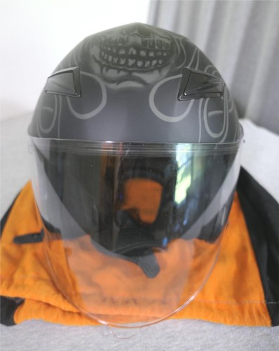 Genuine Harley Skull & Flames HD-M01 Double Visors Helmet Large 59-60 cm w Bag