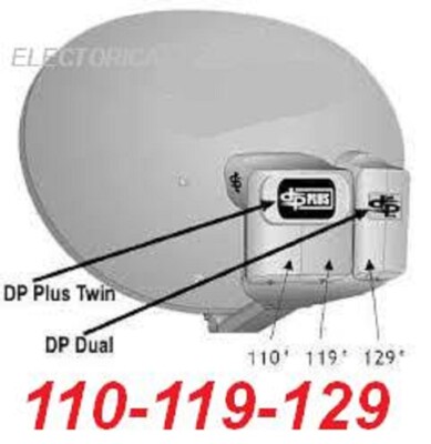 24'' DISH NETWORK SATELLITE 1000 DPP PRO PLUS HD 110-119-129 1000.2 DP SUPER 500 