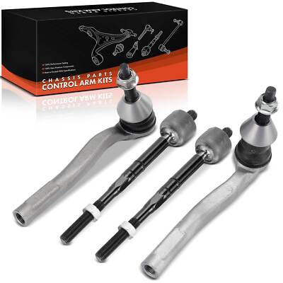 4x Front Inner & Outer Tie Rod Ends for Mercedes-Benz C300 C350e C63 AMG E300