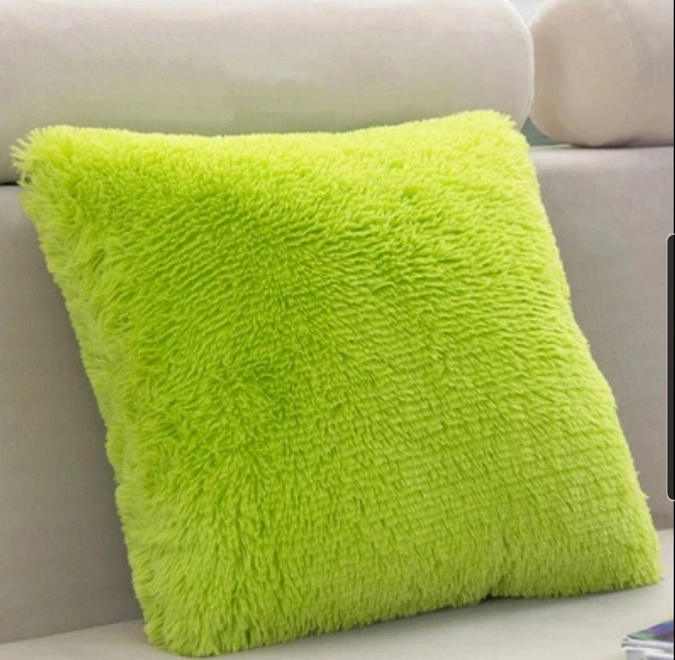 Mongolian Faux Fur Cushion Front View