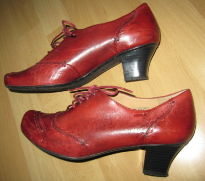 Damen Pumps halb-Schuhe mit Absatz cm Marc Echtleder rot