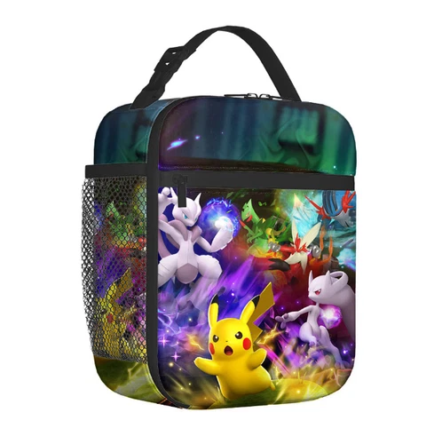 Pikachu Pokemon Insulated Lunch Bag School Picnic Snack Lunchbox Travel Box Gift - Picture 65 of 69