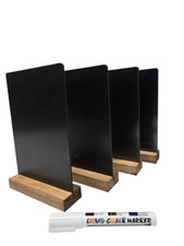 CHALKBOARD BLACKBOARD TABLE TOP  -  COUNTER    A5 x 4 + FREE LIQUID CHALK PEN.