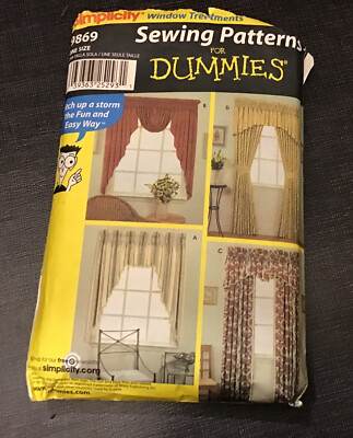 Simplicity 9869 ~ Sewing Patterns for Dummies ~  Swags ~ Valances & Panels