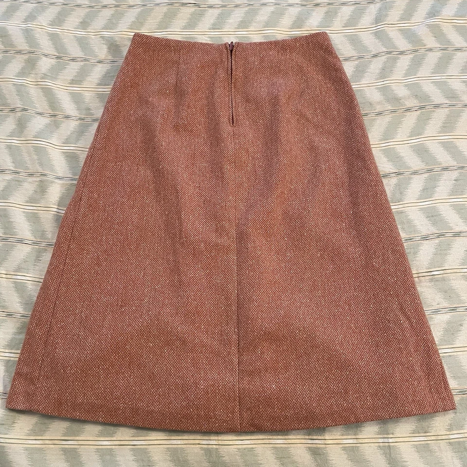 Falda Tweed Talla 8 Benetton Línea A De Colección Academia Trad Elegante Escuela Niña Mod Foto 3 de 4