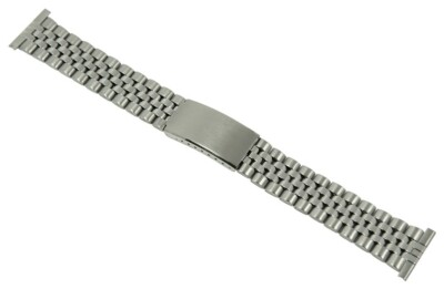 ROWI Ersatzband Uhrenarmband Edelstahl Silberfarben glänzend/matt 22mm Made in G