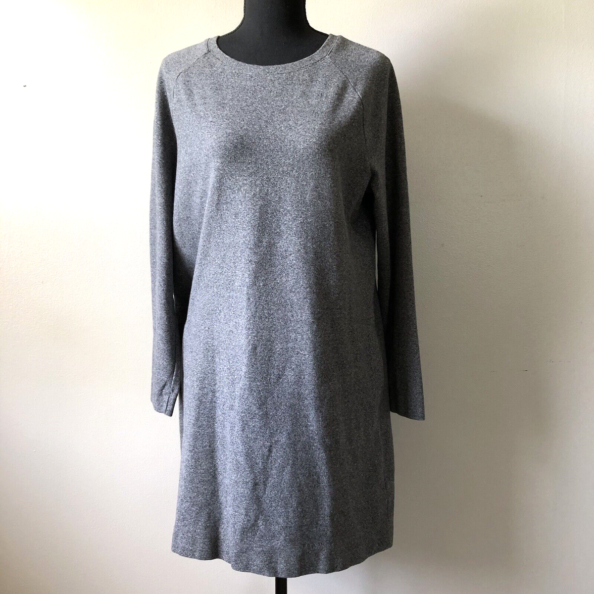 cotton knit shift dress J. Jill Womens M Heather Gray Ponte Pockets Spandex Color:As Photo(Royal Blue) val Where to Shop for Womens clothing Two front pockets are