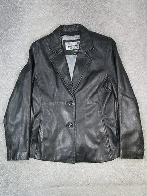 Pelle Studio Jacket Womens Small Black Leather *