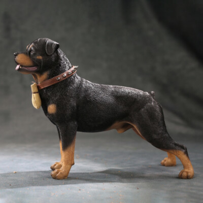 JXK 1/6 Rottweiler Model Police Dog Decoration Sculpture