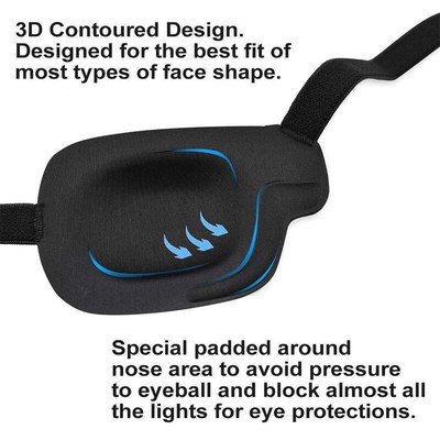 Pirate Eye Patch Unisex Black Single Eye Patch Eyepatch One Eye Concave EyeP _cn