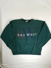 90's 80's Vintage Sweatshirt Key West Florida ESY Sportswear Size Large Colorful