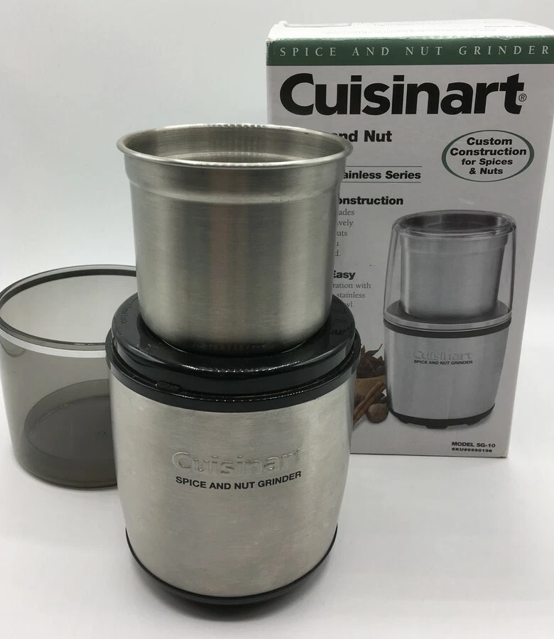 Cuisinart SG-10 Electric Spice-and-Nut Grinder, Stainless/Black, Mini