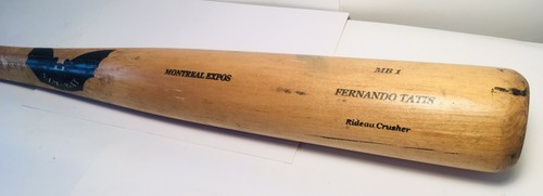 Montreal Expos Fernando Tatis Sr gioco usato MLB Cracked Baseball Sam Bat Company - Foto 2 di 12