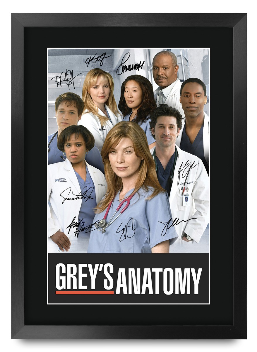 Greys Anatomy Excellent Gift Ideas Printed Framed Autograph Poster