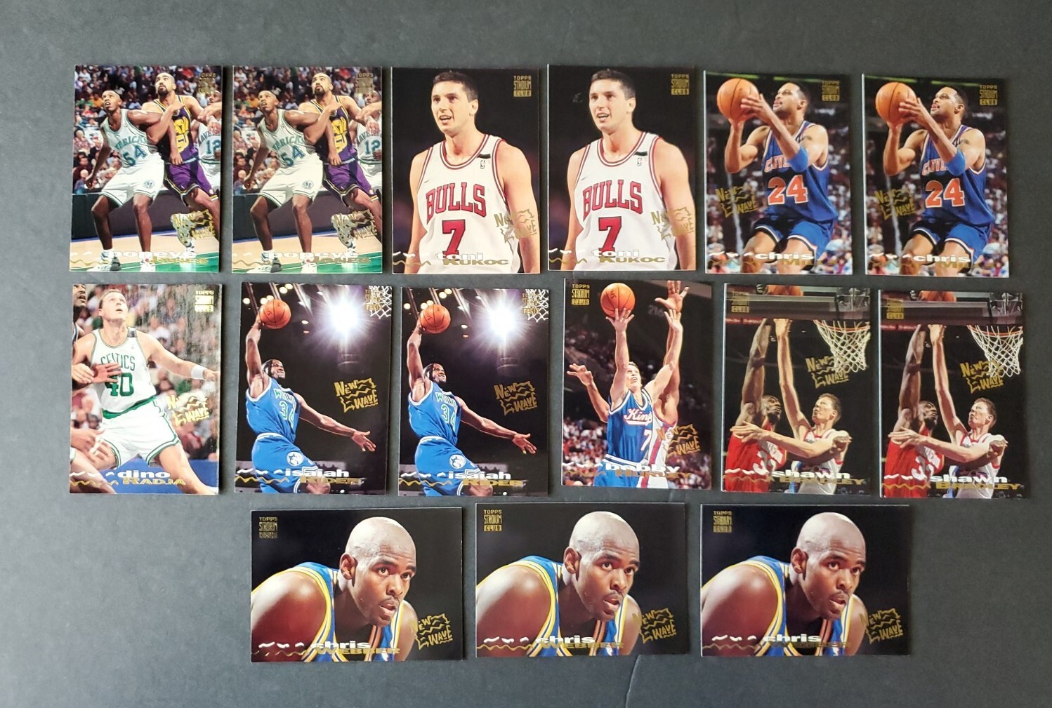 93 94 TOPPS STADIUM CLUB BASKETBALL NEW WAVE 15 CARD LOT chris webber