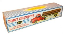 Dinky Toys boîte repro 36 A tracteur willeme avec semi remorque fardier
