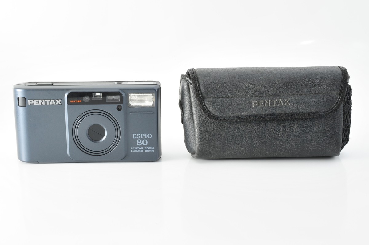 w/ case [Near MINT] PENTAX ESPIO 80 ZOOM black Point & Shoot