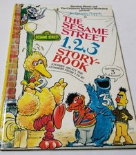 Vintage 1973 The Sesame Street 1,2,3 Storybook HC Stories About Numbers 1-10