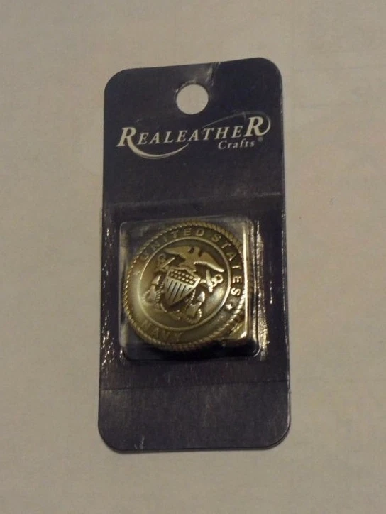 UNITED STATES NAVY Screw back Concho By Silver Creek Leather Co NEW  - Image 2 of 2