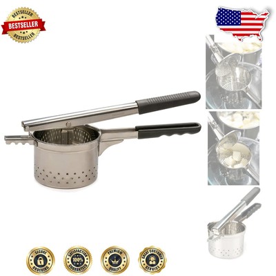 Dishwasher Safe Jumbo Potato Ricer with Pot Rest and Precision Ricing Design