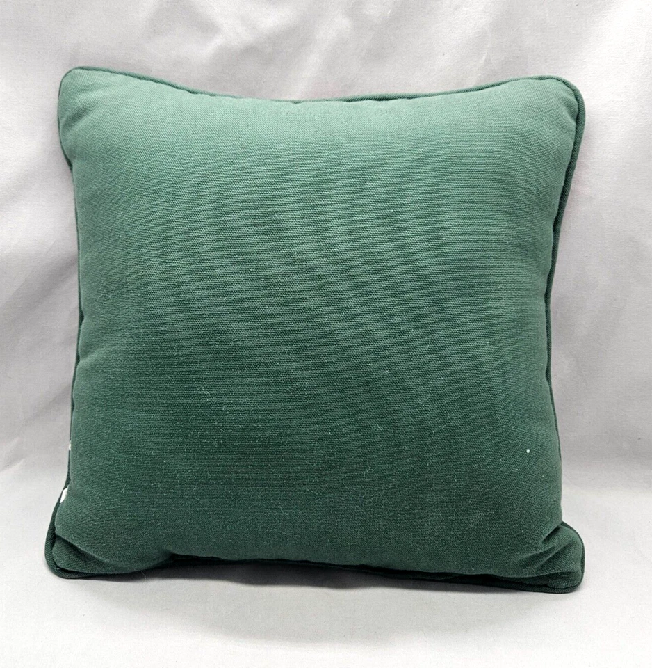 Vintage 90s Raggedy Andy Doll Tapestry Style Throw Pillow Green Cabin 12x12 - Image 2 of 4