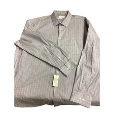 Calvin Klein Tech Active Stretch Men's Shirt Wrinkle Resistant Gray Plaid 2XL